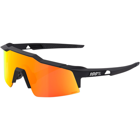 100% Speedcraft XS Sunglasses - Black - Red Mirror 61005-100-43