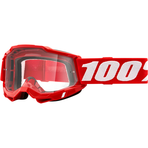 100% Accuri 2 OTG Goggles - Red - Clear 50224-101-03 - Trailhead Powersports a Mines and Meadows, LLC Company