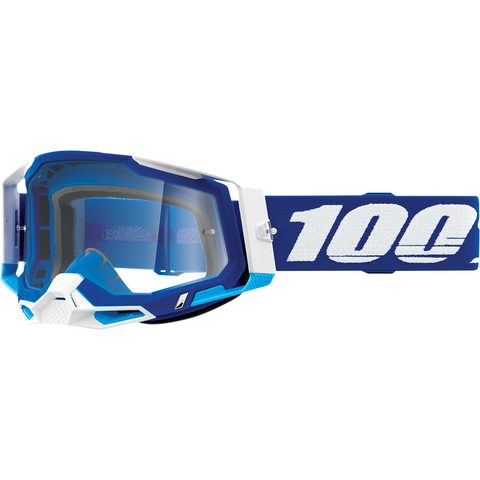 100% Racecraft 2 Goggles - Blue - Clear 50121-101-02 - Trailhead Powersports a Mines and Meadows, LLC Company