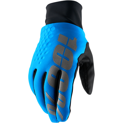 100% Hydromatic Brisker Gloves - Cyan Blue