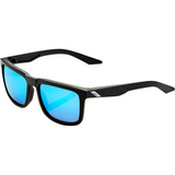100% Blake Sunglasses - Matte Black - HiPER Blue Mirror 61029-019-75