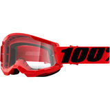 100% Strata 2 Goggles - Red - Clear 50421-101-03 - Trailhead Powersports a Mines and Meadows, LLC Company