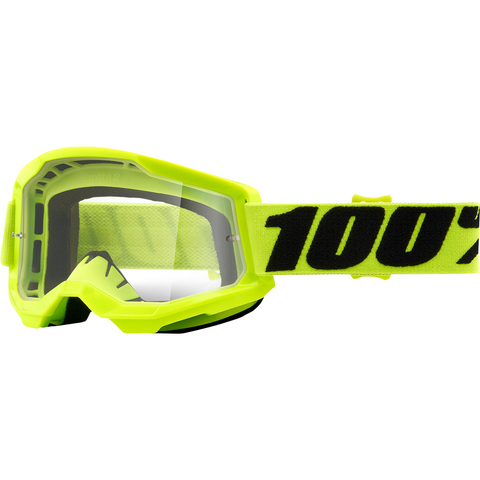 100% Strata 2 Goggles - Yellow - Clear 50421-101-04 - Trailhead Powersports a Mines and Meadows, LLC Company