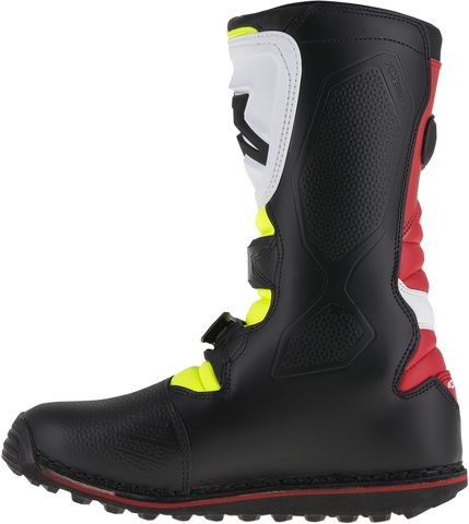 ALPINESTARS(MX) Tech-T Boots - White/Red/Yellow Fluorescent/Black