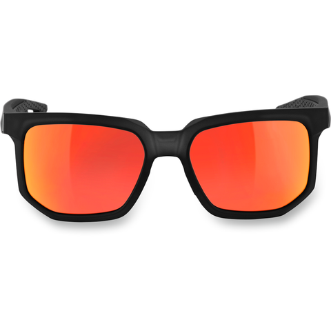 100% Centric Sunglasses - Black - HiPER Red Mirror 61027-019-43