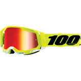 100% Racecraft 2 Goggles - Fluo Yellow - Red Mirror 50121-251-04 - Trailhead Powersports a Mines and Meadows, LLC Company