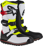 ALPINESTARS(MX) Tech-T Boots - White/Red/Yellow Fluorescent/Black