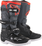 ALPINESTARS(MX) Tech 7S Boots - Dark Gray/Light Gray/Red Fluorescent