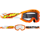 FMF VISION Youth PowerCore Goggles - Assault - Gray - Clear F-50500-101-09