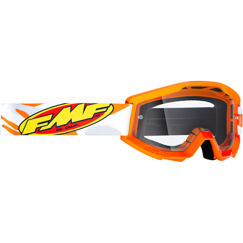 FMF VISION Youth PowerCore Goggles - Assault - Gray - Clear F-50500-101-09