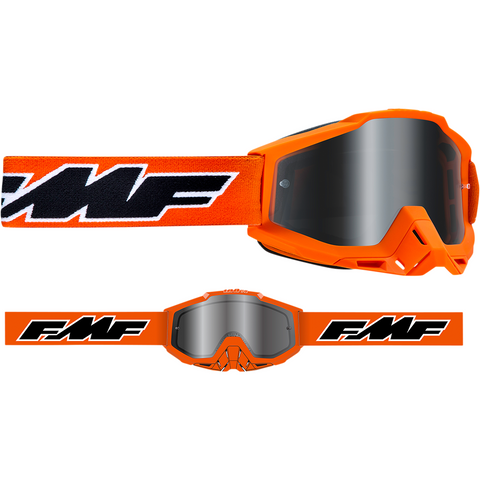 FMF VISION PowerBomb Goggles - Rocket - Orange - Silver Mirror F-50200-252-05