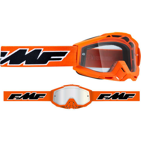 FMF VISION PowerBomb Goggles - Rocket - Orange - Clear F-50200-101-05