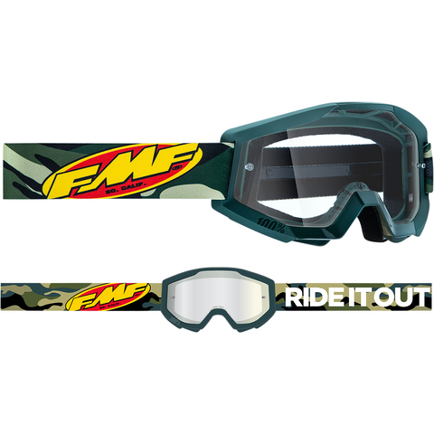 FMF VISION PowerCore Goggles - Assault - Camo - Clear F-50400-101-08