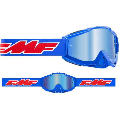 FMF VISION Youth PowerBomb Goggles - Rocket - Blue - Blue Mirror F-50300-250-02