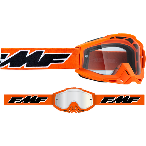 FMF VISION Youth PowerBomb Goggles - Rocket - Orange - Clear F-50300-101-05