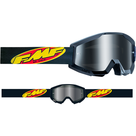 FMF VISION Youth PowerCore Goggles - Core - Black - Silver Mirror F-50500-252-01