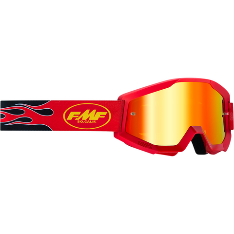 FMF VISION PowerCore Goggles - Flame - Red - Red Mirror F-50400-251-03