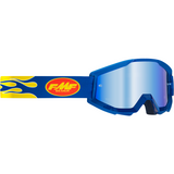 FMF VISION PowerCore Goggles - Flame - Navy - Blue Mirror F-50400-250-02
