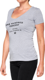 100% Women's Thorunn V-Neck T-Shirt - Gray