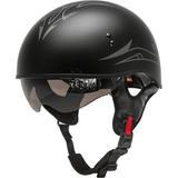 GMAX HH-65 Half Helmet Pin Naked Matte Black/Dark Silver