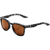 100% Hudson Sunglasses - Black Havana - Bronze 61028-259-73