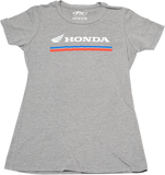 FACTORY EFFEX-APPAREL Women's Honda Stripes T-Shirt - Gray