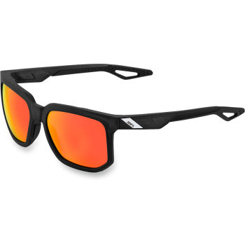 100% Centric Sunglasses - Black - HiPER Red Mirror 61027-019-43