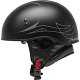 GMAX HH-65 Half Helmet Pin Naked Matte Black/Dark Silver