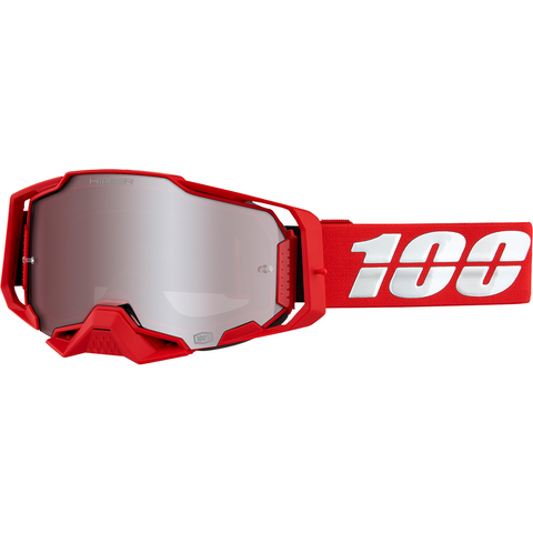 100% Armega Goggles - War Red - HiPER Silver Mirror 50720-003-02 - Trailhead Powersports a Mines and Meadows, LLC Company