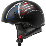 GMAX HH-65 Half Helmet Bravery Matte Black/Red/White/Blue