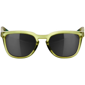 100% Hudson Sunglasses - Olive - Black Mirror 61028-296-61