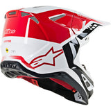 ALPINESTARS(MX) Supertech M8 Helmet - Triple - MIPS - Red/White Glossy