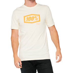 100% Essential T-Shirt - Chalk/Orange