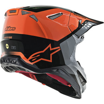 ALPINESTARS(MX) Supertech M8 Helmet - Triple - MIPS - Orange/Mid Gray/Black Glossy