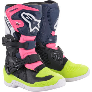 ALPINESTARS(MX) Youth Tech 3S Boots - Black/Blue/Pink