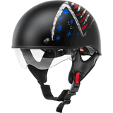 GMAX HH-65 Half Helmet Bravery Matte Black/Red/White/Blue