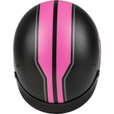 GMAX HH-65 Half Helmet Full Dressed Twin Matte Black/Pink