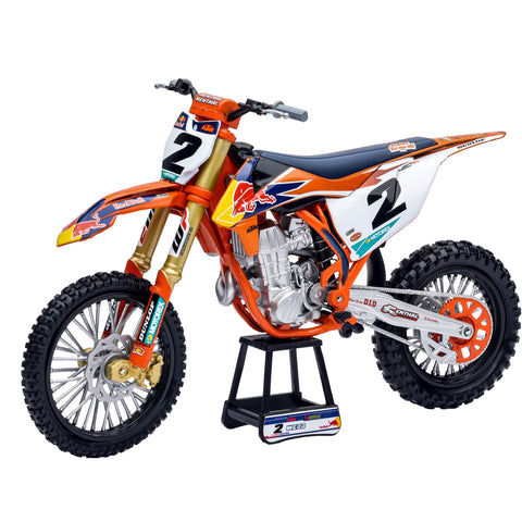 NEW-RAY 1:10 SCALE RED BULL KTM COOPER WEBB #2 WITH #1 STICKER PLATE