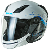 FLY RACING TOURIST CIRRUS HELMET WHITE/BLUE